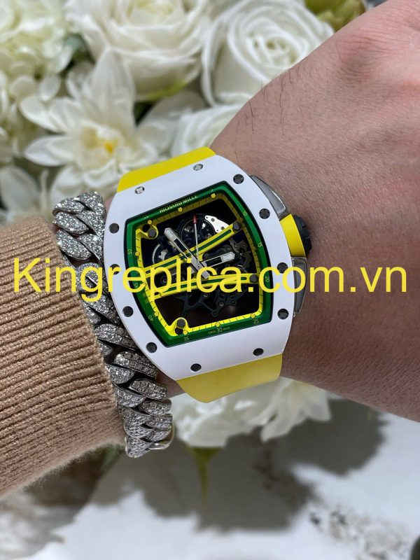 Đồng Hồ Richard Mille RM61-01 Yohan Blake Asia Tuỳ Chỉnh Gốm Trắng + Chuyển Động Độc Quyền Top 1 (3)