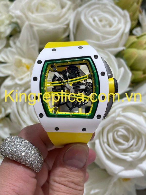 Đồng Hồ Richard Mille RM61-01 Yohan Blake Asia Tuỳ Chỉnh Gốm Trắng + Chuyển Động Độc Quyền Top 1 (3)