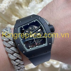 Đồng Hồ Richard Mille RM61-01 Yohan Blake Tuỳ Chỉnh Độc Quyền Gốm Đen Chuyển Động Vaucher 42,7x50,2mm (1)