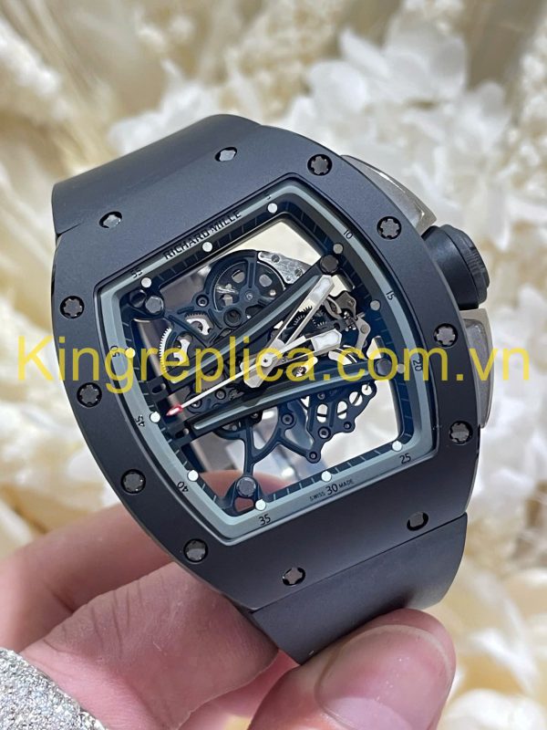 Đồng Hồ Richard Mille RM61-01 Yohan Blake Tuỳ Chỉnh Độc Quyền Gốm Đen Chuyển Động Vaucher 42,7x50,2mm (1)