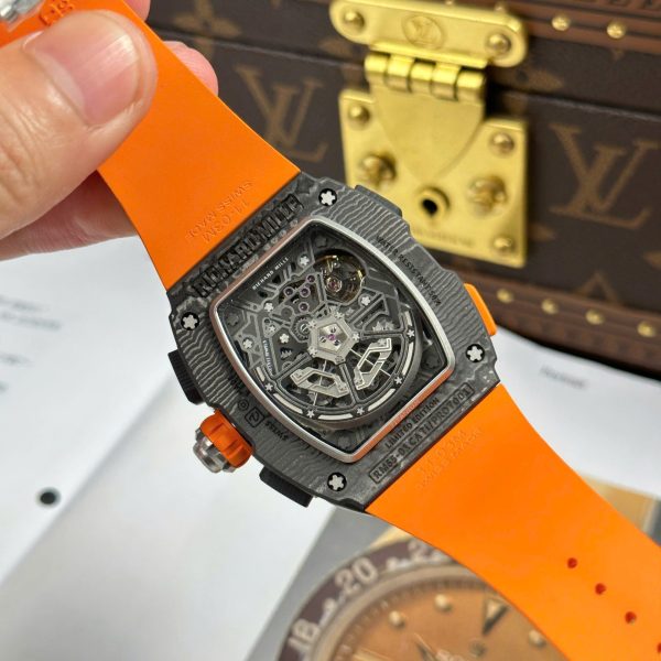 Đồng Hồ Richard Mille RM65-01 Chế Tác Màu Cam Dây Cao Su 44,5x49,9mm (1)