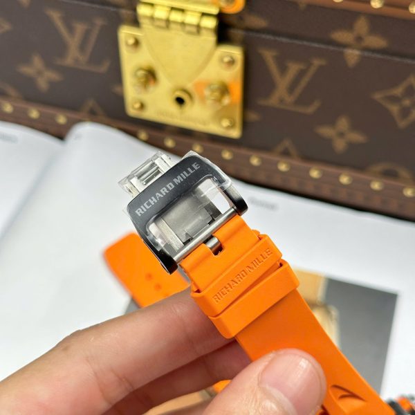 Đồng Hồ Richard Mille RM65-01 Chế Tác Màu Cam Dây Cao Su 44,5x49,9mm (1)