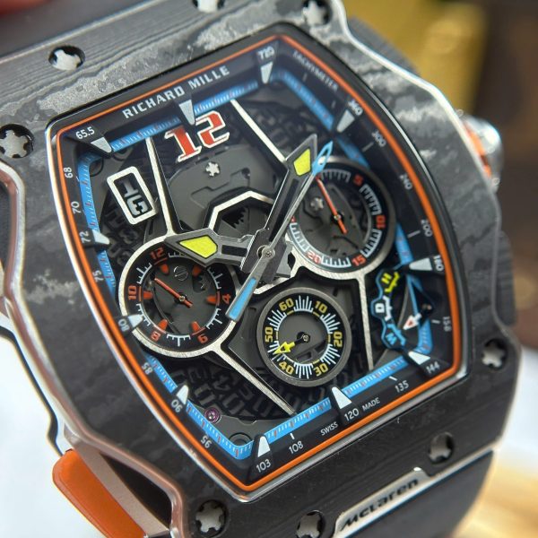 Đồng Hồ Richard Mille RM65-01 Chế Tác Vỏ Carbon Dây Cao Su Đen 44,5x49,9mm (1)