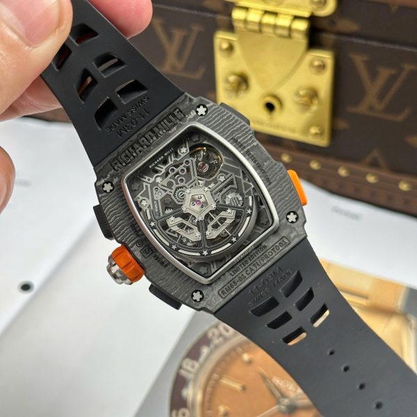 Đồng Hồ Richard Mille RM65-01 Chế Tác Vỏ Carbon Dây Cao Su Đen 44,5x49,9mm (1)