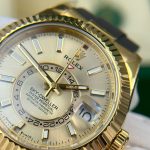 Đồng Hồ Rolex Chế Tác Sky-Dweller Mặt Vàng Champagne Nặng 192 Grams Xưởng ZF 42mm (2)