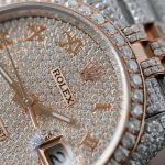 Đồng Hồ Rolex DateJust Chế Tác Bọc Vàng Đính Kim Cương Moissanite Hong Kong 36mm (2)