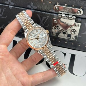 Đồng Hồ Rolex DateJust Replica 11 Mặt Lá Cây Nhiệt Đới Cọc Số Đính Đá VSF 36mm (2)