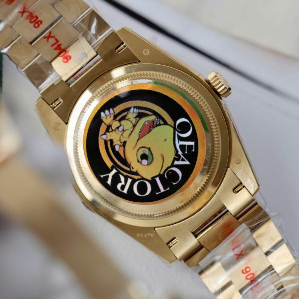 Đồng Hồ Rolex Day-Date Mặt MOP Replica 11 Mạ Vàng Trọng Lượng 159 Gram Xưởng QF 36mm (2)