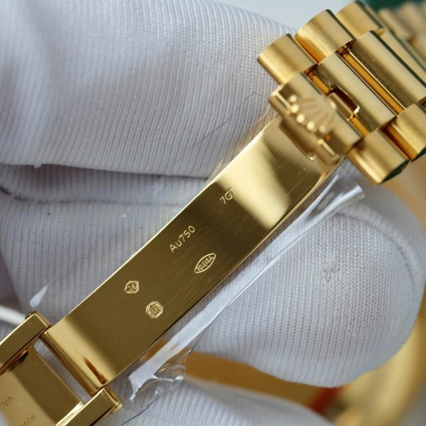Đồng Hồ Rolex Day-Date Mặt Vàng Champagne Chế Tác Bọc Vàng Thật Nặng 176 Grams Xưởng GM 40mm (2)