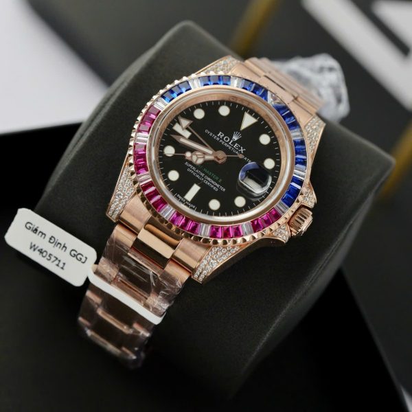 Đồng Hồ Rolex GMT-Master II 126755 SARU Chế Tác Bọc Vàng Hồng Cao Cấp 41mm (2)