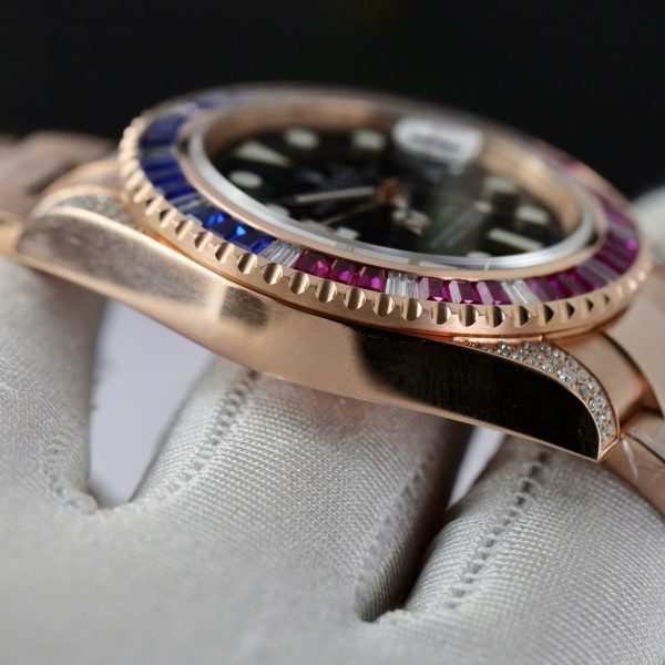 Đồng Hồ Rolex GMT-Master II 126755 SARU Chế Tác Bọc Vàng Hồng Cao Cấp 41mm (2)