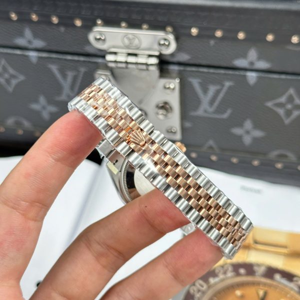Đồng Hồ Rolex Nữ DateJust Chế Tác Demi Vàng Hồng Mặt Sundust Nhà Máy THB 31mm (2)