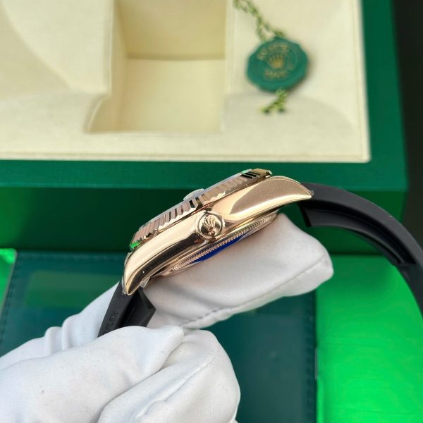 Đồng Hồ Rolex Sky-Dweller Mặt Xám Chế Tác Mạ Vàng Hồng Nặng 192 Grams Xưởng ZF 42mm (2)