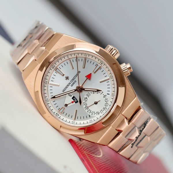 Đồng Hồ Vacheron Constantin Replica 11 Overseas Dual Time 7920V Mặt Trắng 41mm (2)