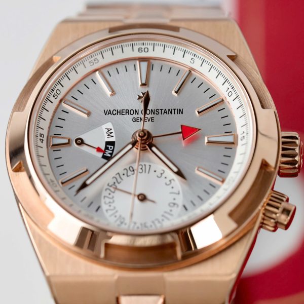 Đồng Hồ Vacheron Constantin Replica 11 Overseas Dual Time 7920V Mặt Trắng 41mm (2)