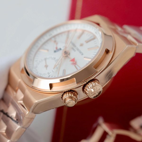 Đồng Hồ Vacheron Constantin Replica 11 Overseas Dual Time 7920V Mặt Trắng 41mm (2)