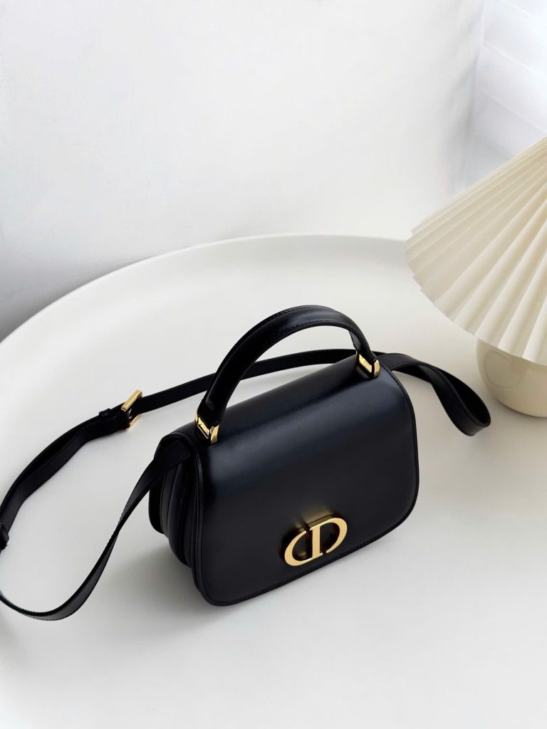 Túi Đeo Chéo Dior 30 Montaigne Avenue Top Handle Siêu Cấp Màu Đen 19x12x8cm (2)