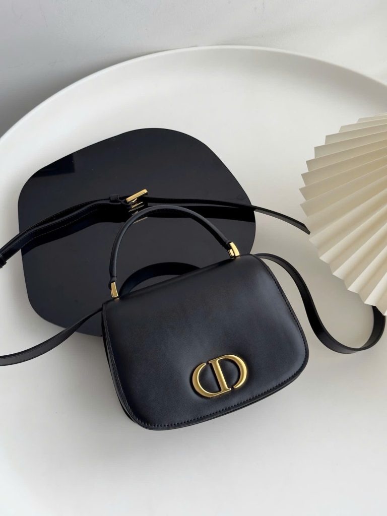 Túi Đeo Chéo Dior 30 Montaigne Avenue Top Handle Siêu Cấp Màu Đen 19x12x8cm (2)