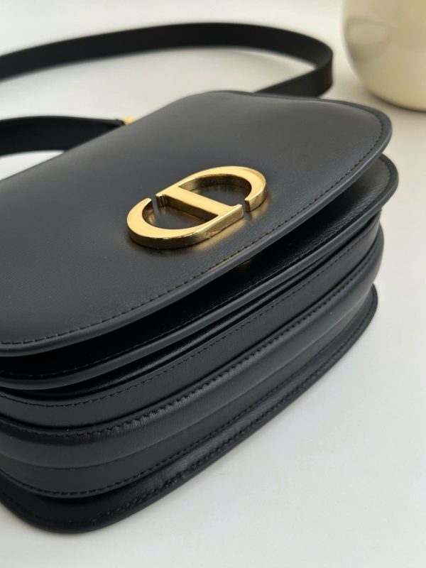 Túi Đeo Chéo Dior 30 Montaigne Avenue Top Handle Siêu Cấp Màu Đen 19x12x8cm (2)