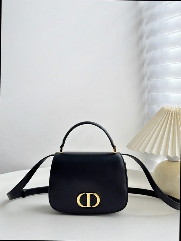 Túi Đeo Chéo Dior 30 Montaigne Avenue Top Handle Siêu Cấp Màu Đen 19x12x8cm (2)