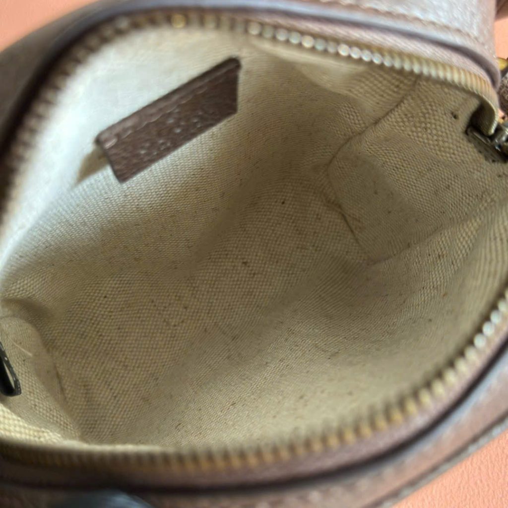 Túi Đeo Chéo Gucci Siêu Cấp Hoạ Tiết Monogram Màu Nâu 18x14 (2)