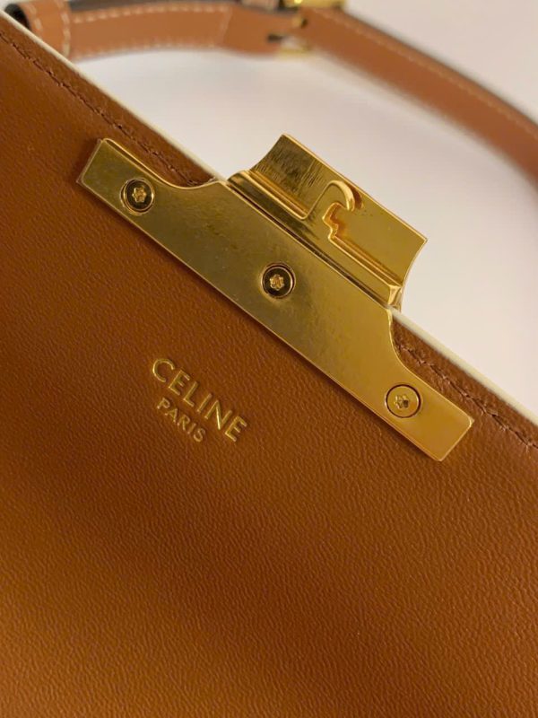 Túi Xách Celine Triomphe Siêu Cấp Chất Da Mịn Hoạ Tiết Monogram 20x12cm (2)