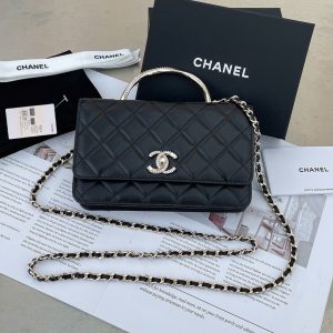 Túi Xách Chanel Woc 24K Siêu Cấp Chất Da Trơn Màu Đen 19x12cm (2)