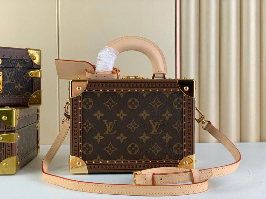 Túi Xách Dáng Cốp Louis Vuitton Siêu Cấp LV Valisette Tresor Hoạ Tiết Monogram 22.5x14.5x11 (8)