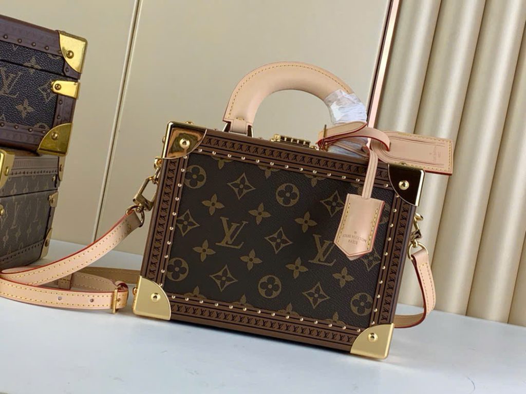 Túi Xách Dáng Cốp Louis Vuitton Siêu Cấp LV Valisette Tresor Hoạ Tiết Monogram 22.5x14.5x11 (8)