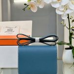 Túi Xách Hermes Constance Siêu Cấp Nữ Màu Xanh Dương Khoá Vàng 18cm (2)