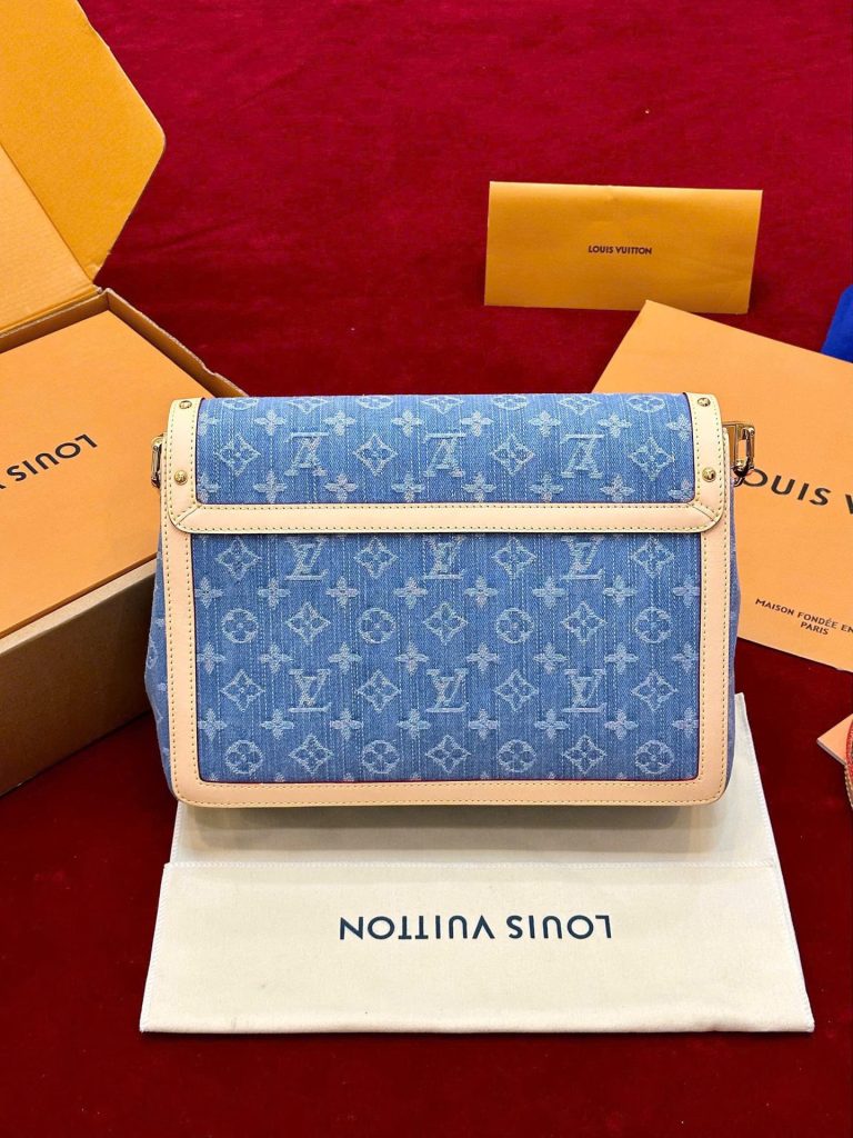 Túi Xách Louis Vuitton LV Dauphine Soft MM Replica 11 Chất Vải Denim Monogram 28x20x11cm (2)