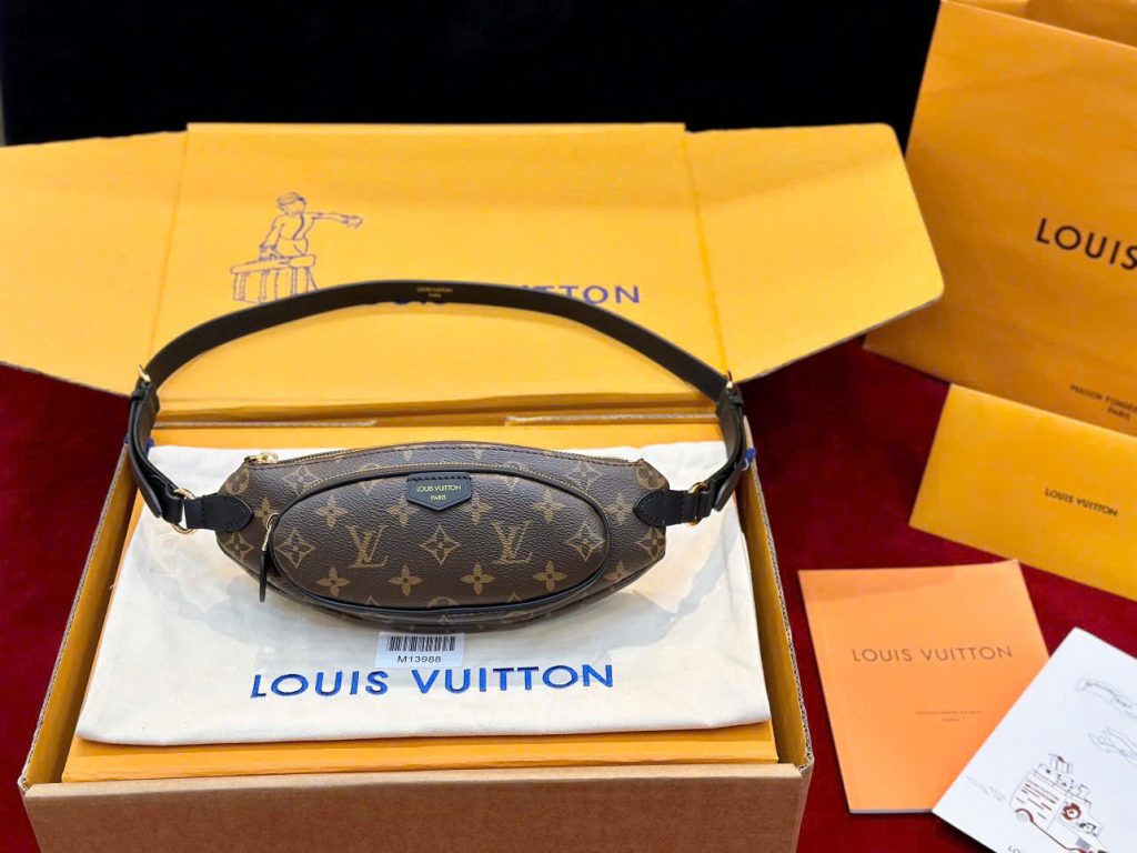 Túi Xách Louis Vuitton LV Keepit Siêu Cấp Hoạ Tiết Monogram Canvas Màu Nâu 29x12x6cm (2)