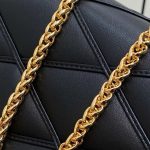 Túi Xách Louis Vuitton Like Auth LV Wallet On Chain Màu Đen Khoá Vàng 20x12cm (2)