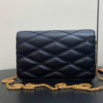 Túi Xách Louis Vuitton Like Auth LV Wallet On Chain Màu Đen Khoá Vàng 20x12cm (2)