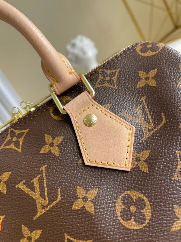 Túi Xách Louis Vuitton Siêu Cấp LV Speedy bandouliere Hoạ Tiết Monogram Màu Nâu 25cm (2)