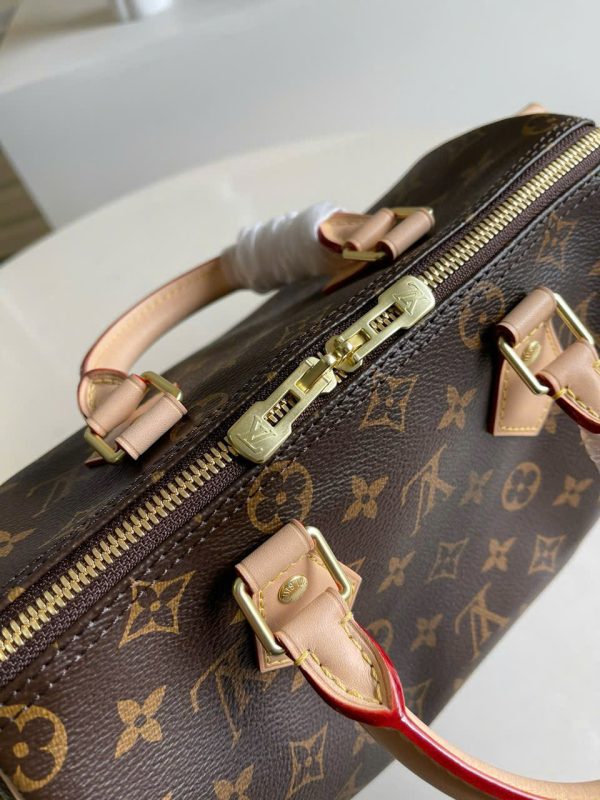 Túi Xách Louis Vuitton Siêu Cấp LV Speedy bandouliere Hoạ Tiết Monogram Màu Nâu 25cm (2)