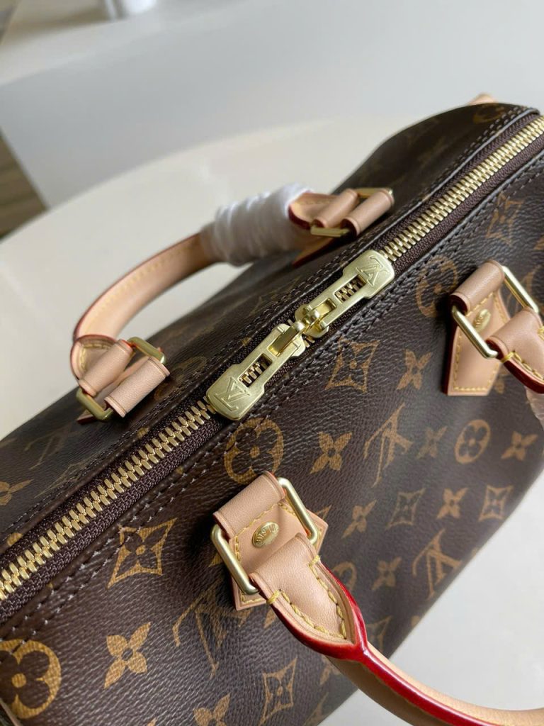 Túi Xách Louis Vuitton Siêu Cấp LV Speedy bandouliere Hoạ Tiết Monogram Màu Nâu 25cm (2)