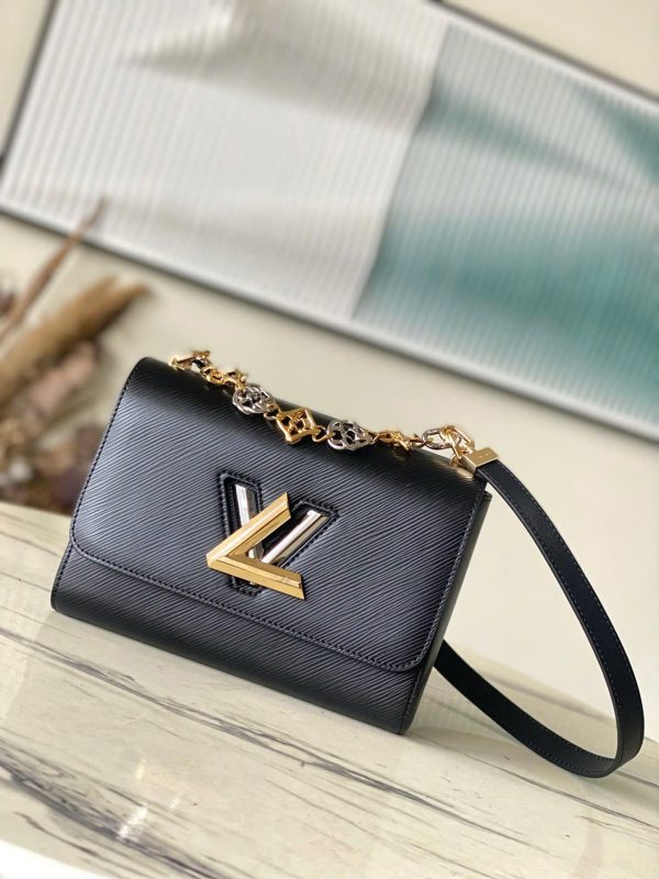 Túi Xách Louis Vuitton Siêu Cấp LV Twist Màu Đen Dây Đeo Chéo 23x17cm (2)