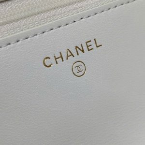 Túi Xách Nữ Chanel Woc Siêu Cấp Màu Trắng Khoá Vàng 19cm (2)