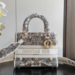 Túi Xách Nữ Dior Lady Hoạ Tiết Thêu Thổ Cẩm Siêu Cấp 24cm (2)