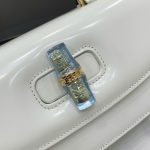 Túi Xách Nữ Gucci Bamboo Diva Like Auth Chất Da Bóng Màu Trắng 26 (2)