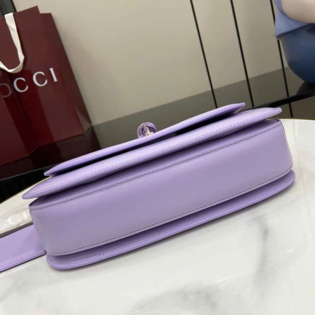 Túi Xách Nữ Hàng Hiệu Gucci Bamboo Diva Chất Da Bóng Màu Tím 26 (2)
