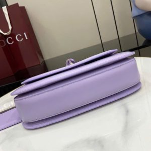 Túi Xách Nữ Hàng Hiệu Gucci Bamboo Diva Chất Da Bóng Màu Tím 26 (2)