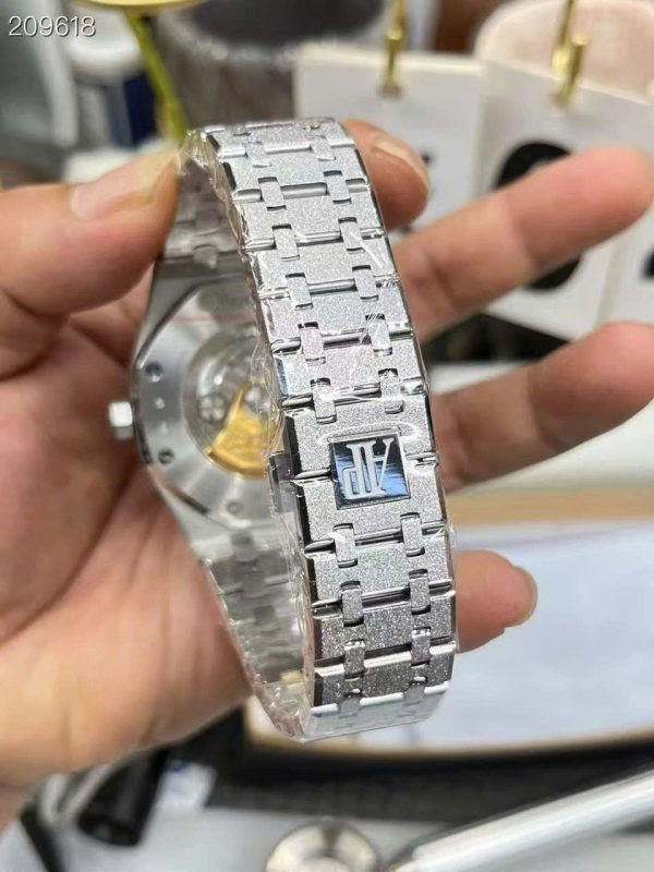 Đồng Hồ Audemars Piguet Replica 11 Royal Oak Frosted Gold 15410 Mặt Trắng Nhà Máy APS 41mm (2)