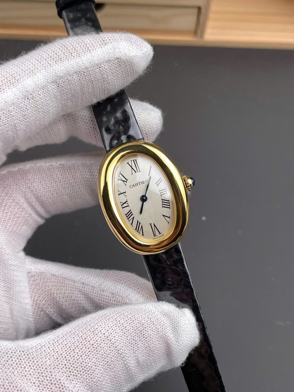 Đồng Hồ Cartier Baignoire WGBA0017 Replica Cao Cấp Nữ Dây Da AF Factory 24,6x18,7mm (1)