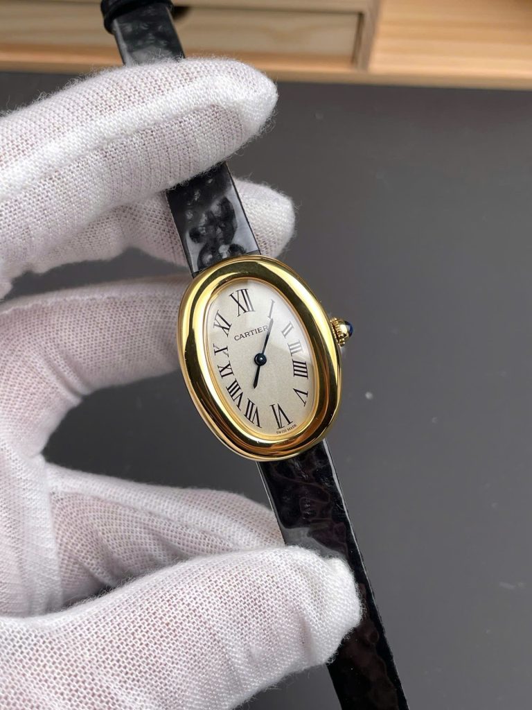 Đồng Hồ Cartier Baignoire WGBA0017 Replica Cao Cấp Nữ Dây Da AF Factory 24,6x18,7mm (1)