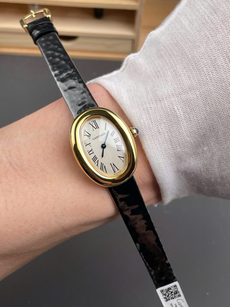 Đồng Hồ Cartier Baignoire WGBA0017 Replica Cao Cấp Nữ Dây Da AF Factory 24,6x18,7mm (1)