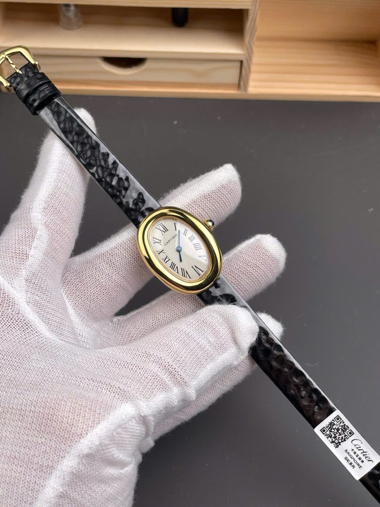 Đồng Hồ Cartier Baignoire WGBA0017 Replica Cao Cấp Nữ Dây Da AF Factory 24,6x18,7mm (1)