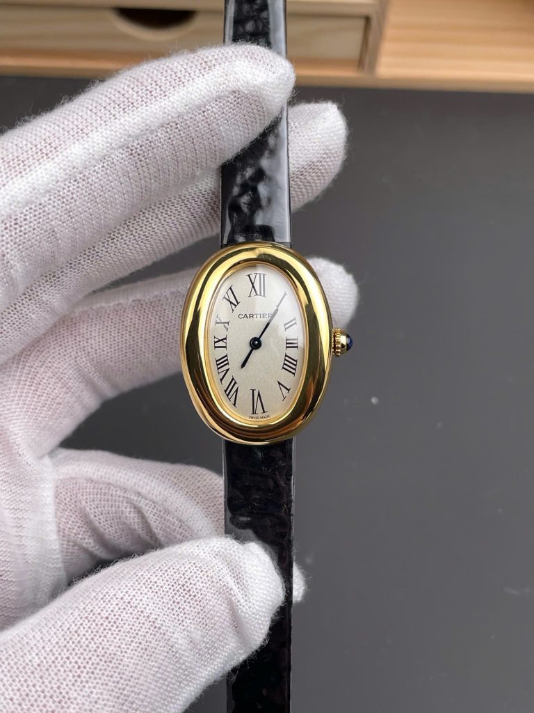 Đồng Hồ Cartier Baignoire WGBA0017 Replica Cao Cấp Nữ Dây Da AF Factory 24,6x18,7mm (1)