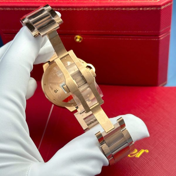 Đồng Hồ Cartier Ballon Bleu Nam Replica 11 Mạ Vàng Hồng Mặt Trắng Xưởng AF 42mm (2)